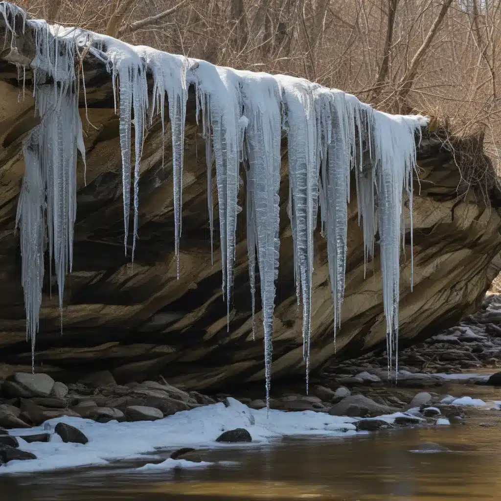 Photographing Icicles along the Yadkin River